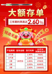 银行存款海报