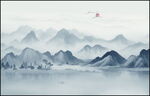 水墨山