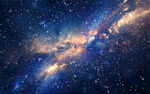 蓝色宇宙星空背景墙