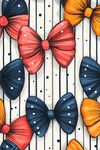 手绘蝴蝶结插画