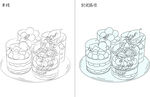 甜品 矢量图