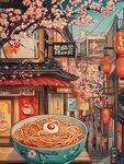 拉面馆插画
