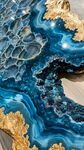 蓝色透光大理石装饰画