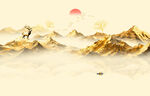 金色山水画