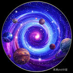圆形宇宙星空吊顶