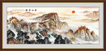 泰山日出国画