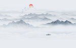 山水水墨画
