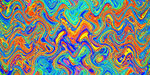 彩色抽象流体画