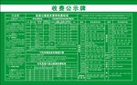 收费公示牌