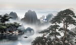 意境水墨山水画