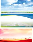 高速公路背景模板