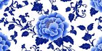 青花瓷牡丹花纹饰图案