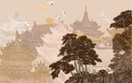 新中式背景墙  