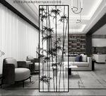 高清分层透明底水墨竹子打印图