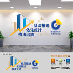 统计局背景文化墙