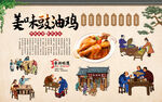 豉油鸡背景墙