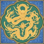 矢量图团龙盒子彩绘