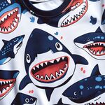 可爱鲨鱼图案儿童服装面料