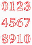 红色立体数字展示
