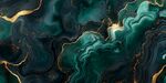 墨绿金纹流体艺术背景图