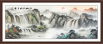 八方聚财山水画