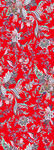 红色花卉图案精美布料