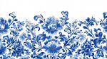 青花瓷花卉花边图案