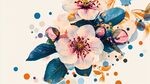 缤纷花卉插画 清新雅致