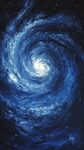 蓝色星系漩涡 宇宙奇观