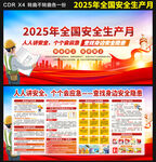 2025安全月宣传展板