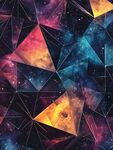 星空几何图案背景图