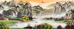 山水国画美景
