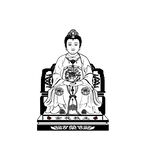 上古人物坐像金花教主