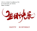 生日快乐艺术字设计