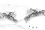 新中式山水背景墙