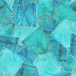 拼接牛仔布纹理图案