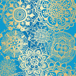 蓝色背景精美花纹图案