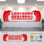 伟大民族精神党建文化墙