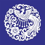 凤凰花卉剪纸图案设计