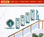 清廉机关楼梯文化墙