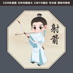 古人射箭