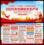 2025安全生产月宣传展板