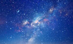 蓝色星空星云背景图