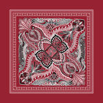 复古花纹方形丝巾图案