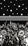 黑白花卉图案装饰画