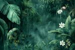 梦幻丛林绿意花卉景观