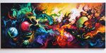奇幻色彩抽象艺术画作