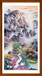 竖幅山水画
