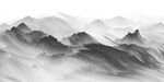 水墨山峦意境图