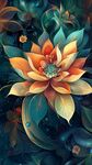 奇幻绚丽花卉插画